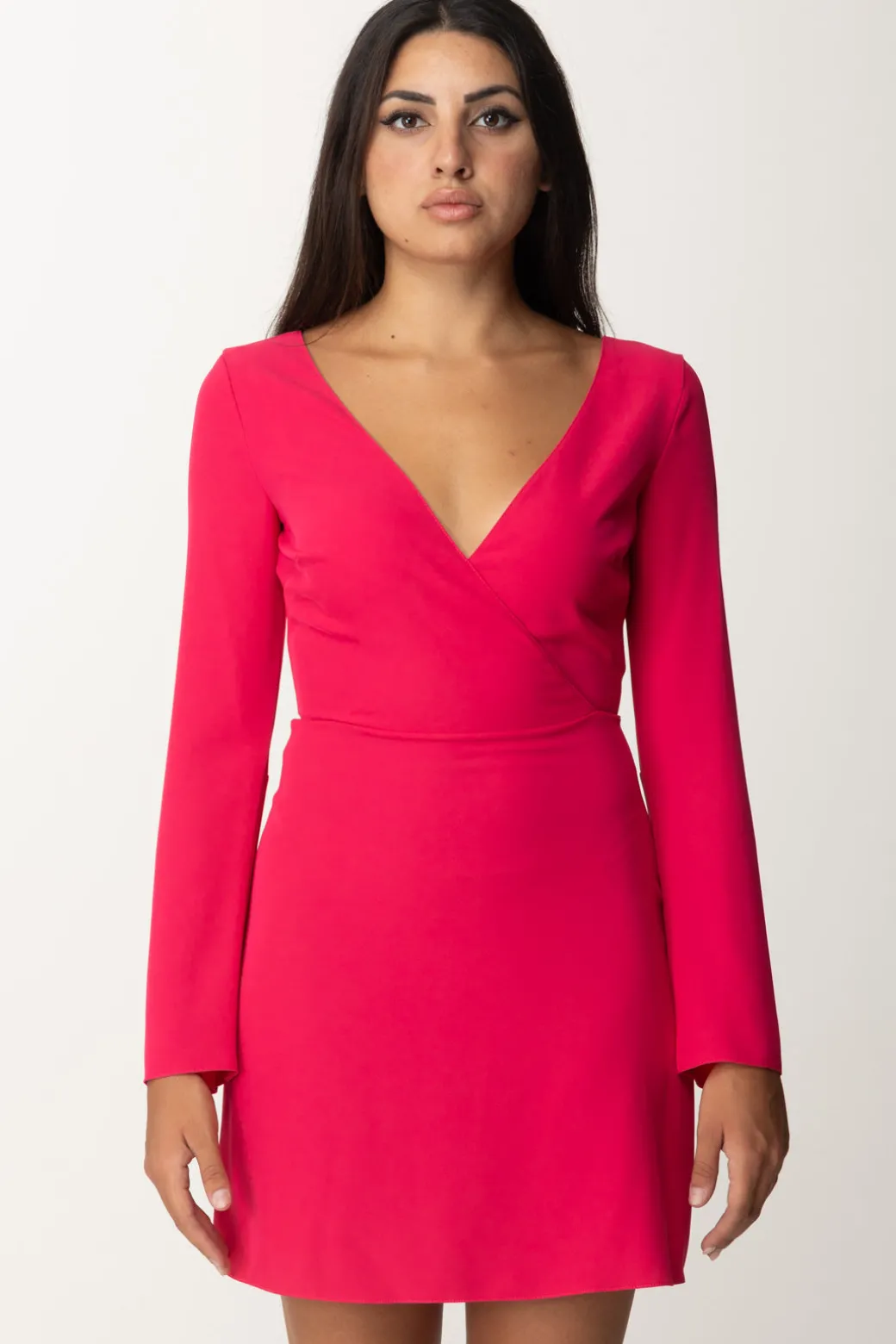 Donna Patrizia Pepe Mini Abito con Piumette Sul Retro