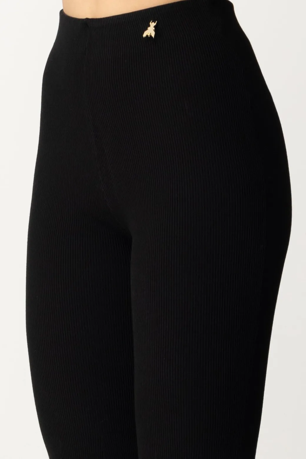 Donna Patrizia Pepe Pantaloni In Maglia a Zampa con Fly Charm