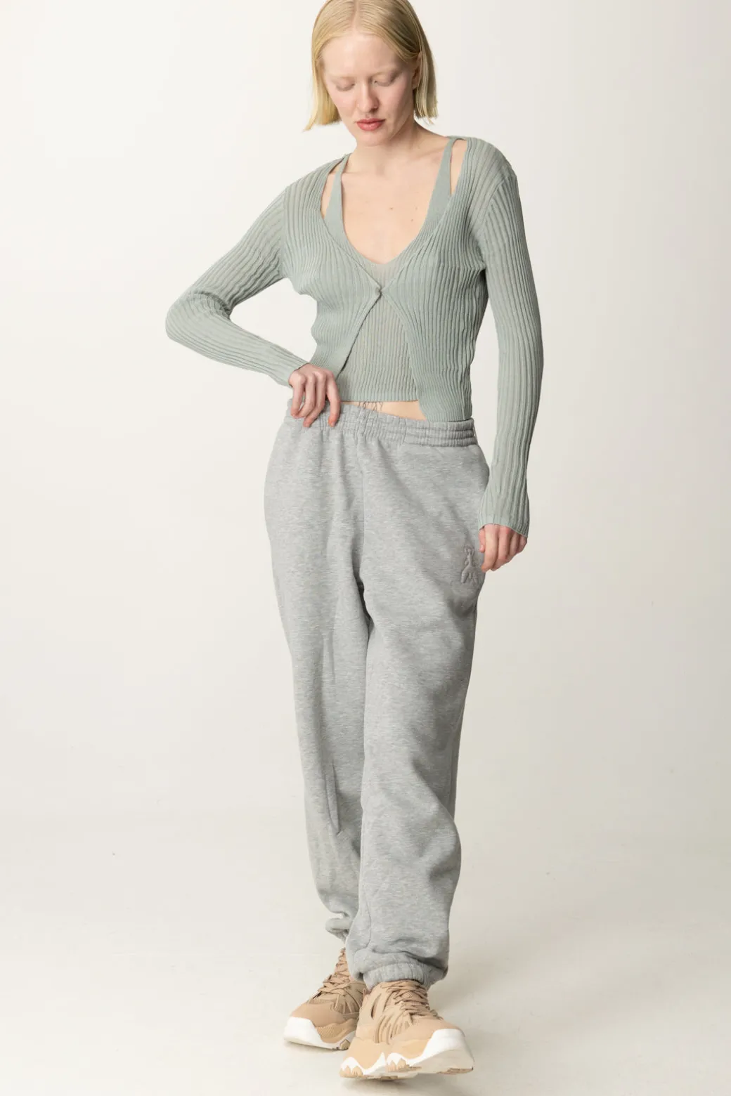 Donna Patrizia Pepe Pantaloni Jogging con Elastico Alla Caviglia
