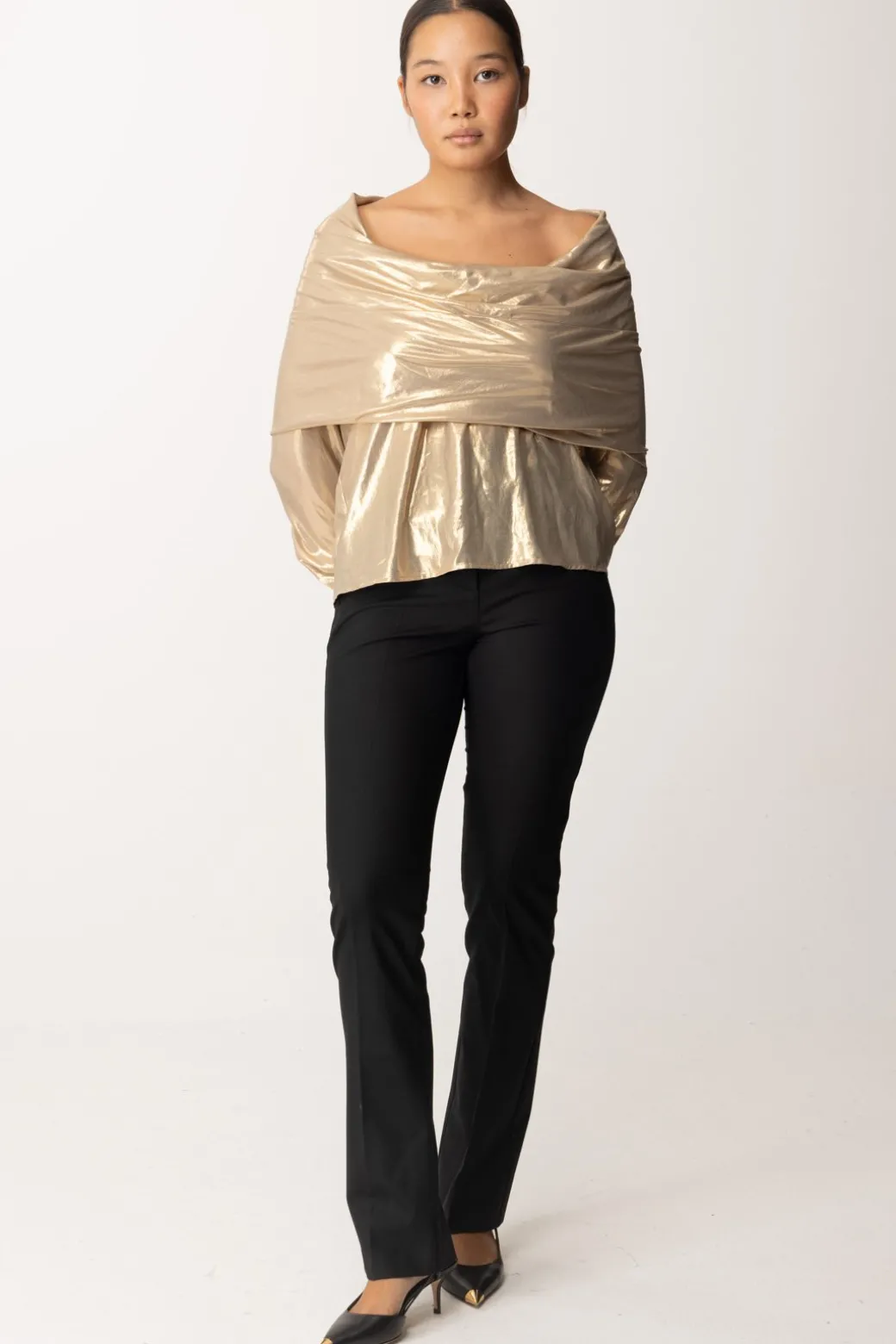Donna Patrizia Pepe Pantaloni Sartoriali In Misto Lana