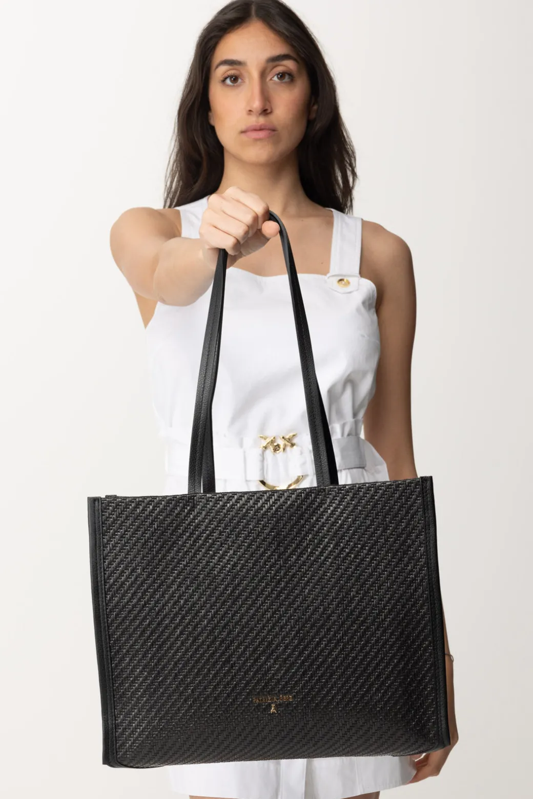Donna Patrizia Pepe Shopper Bag Intrecciata
