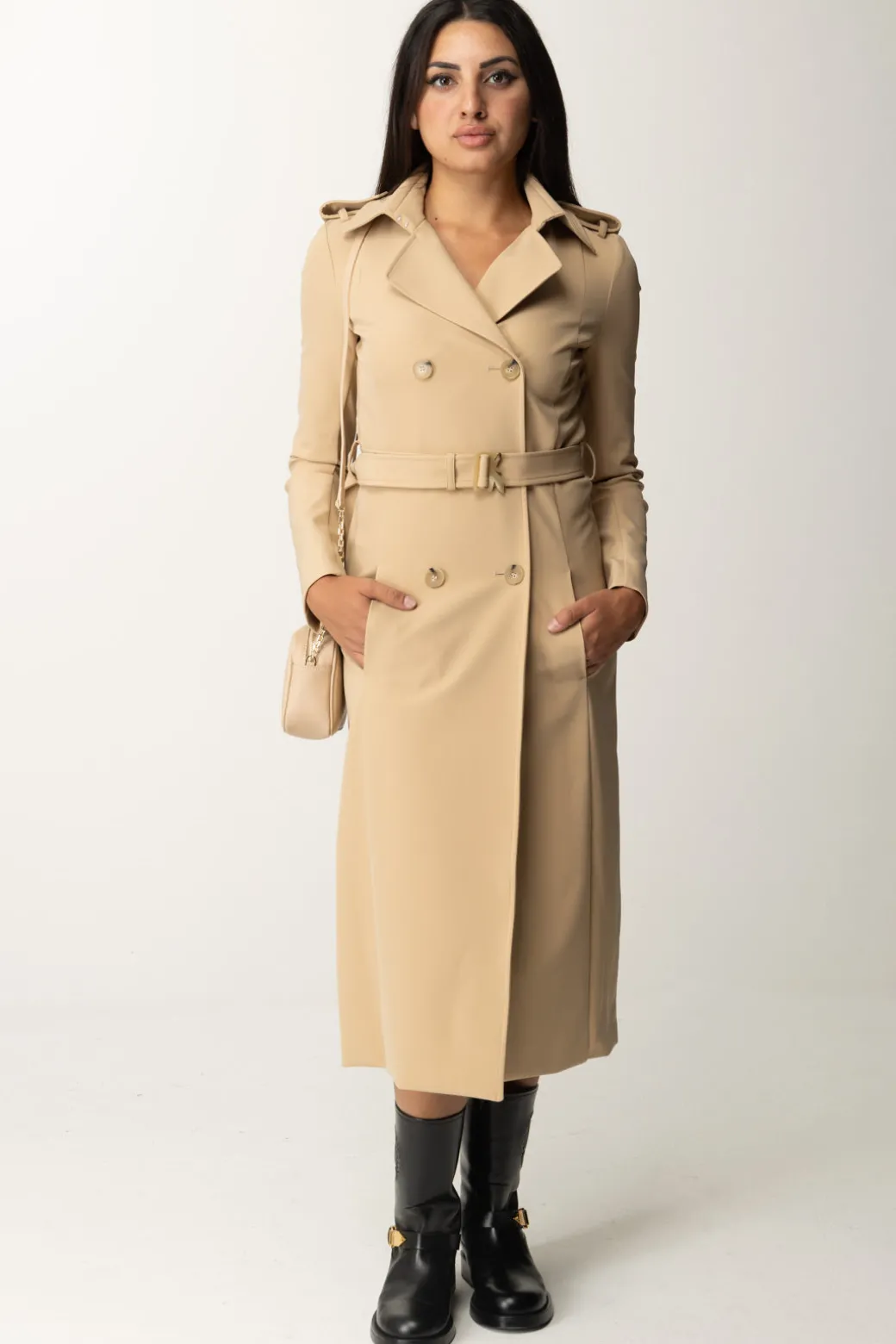 Donna Patrizia Pepe Trench con Cintura In Nylon