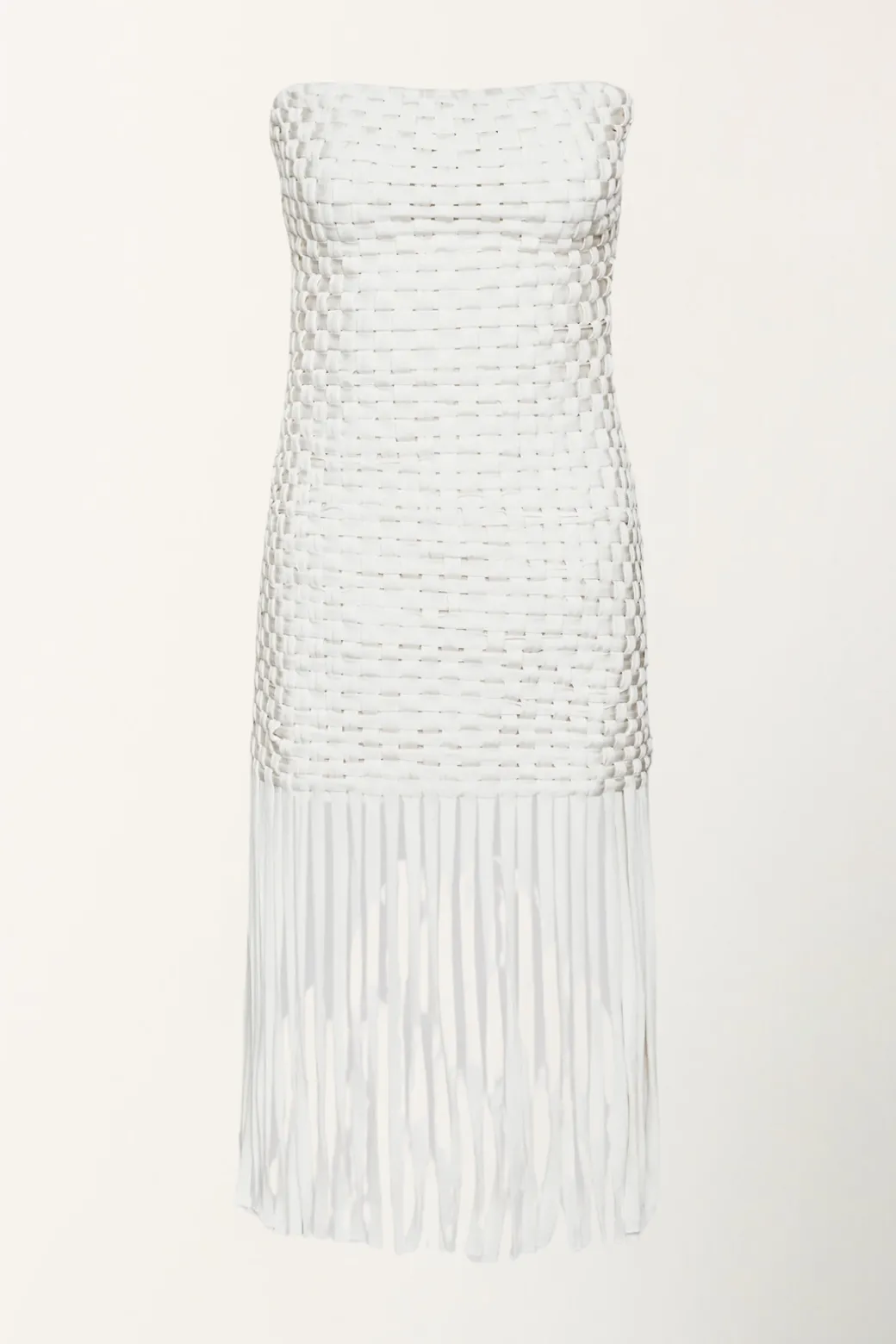Donna Pinko Abito con Design Intrecciato e Frange
