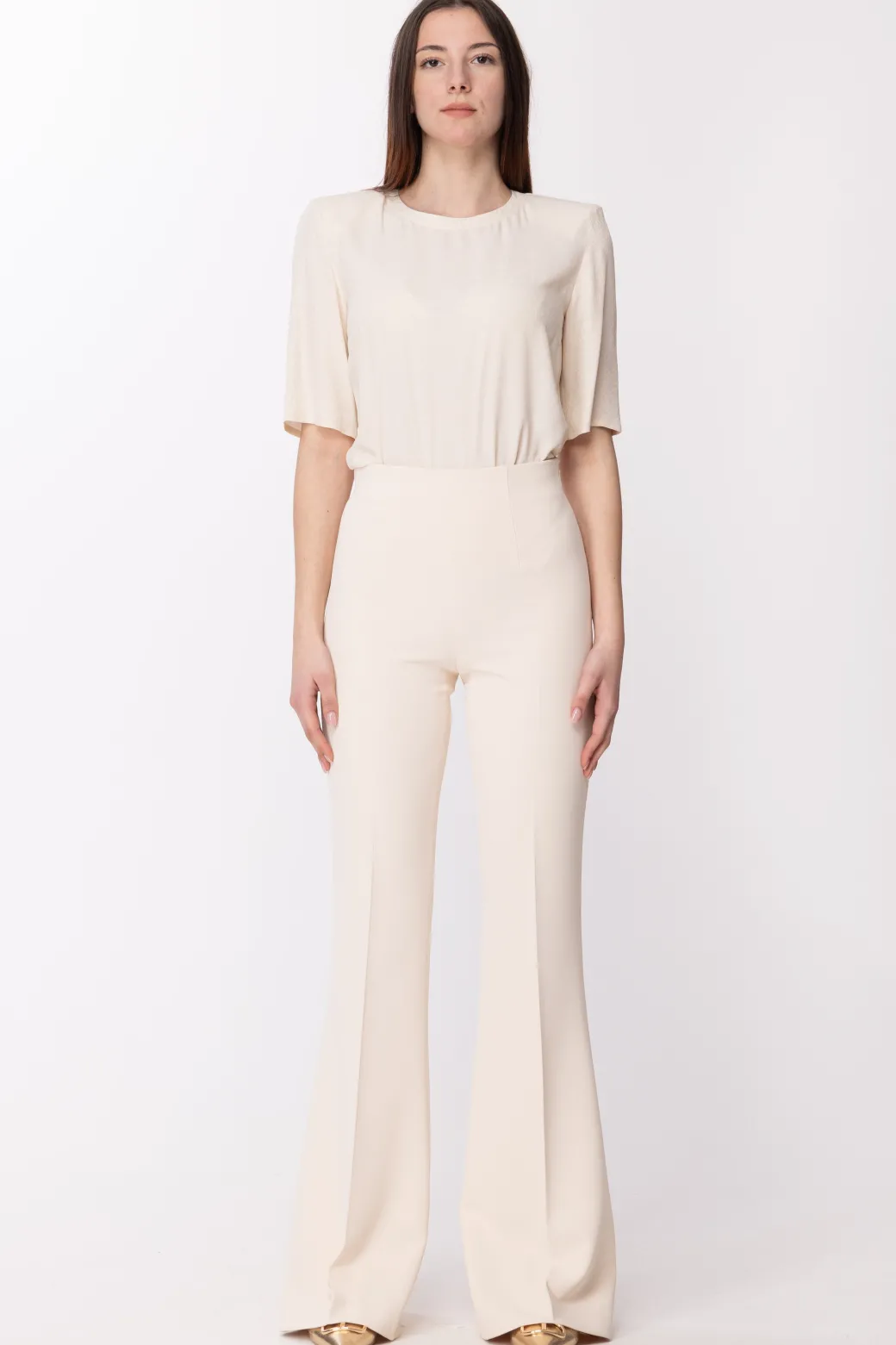 Donna Pinko Blusa Maniche Corte Jacquard