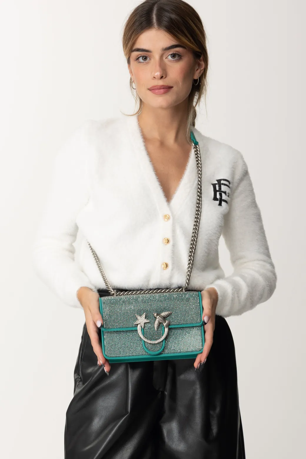 Donna Pinko Borsa a Tracolla con Stras