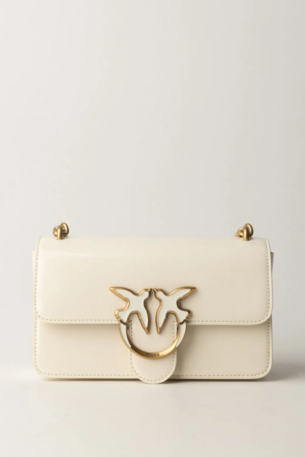 Donna Pinko Borsa Love Bag Lucida con Logo Smaltato