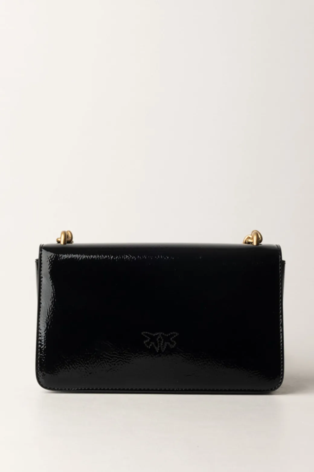 Donna Pinko Borsa Love Bag Lucida con Logo Smaltato