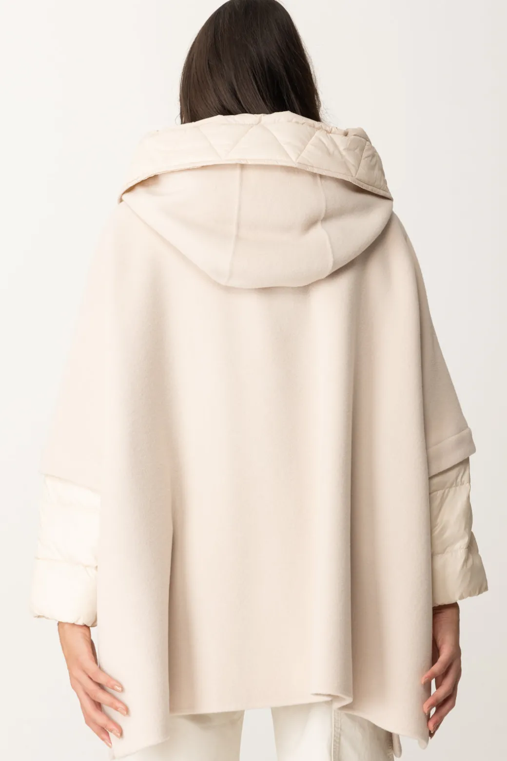 Donna Pinko Cappotto Poncho Medaglia con Dettagli Zip