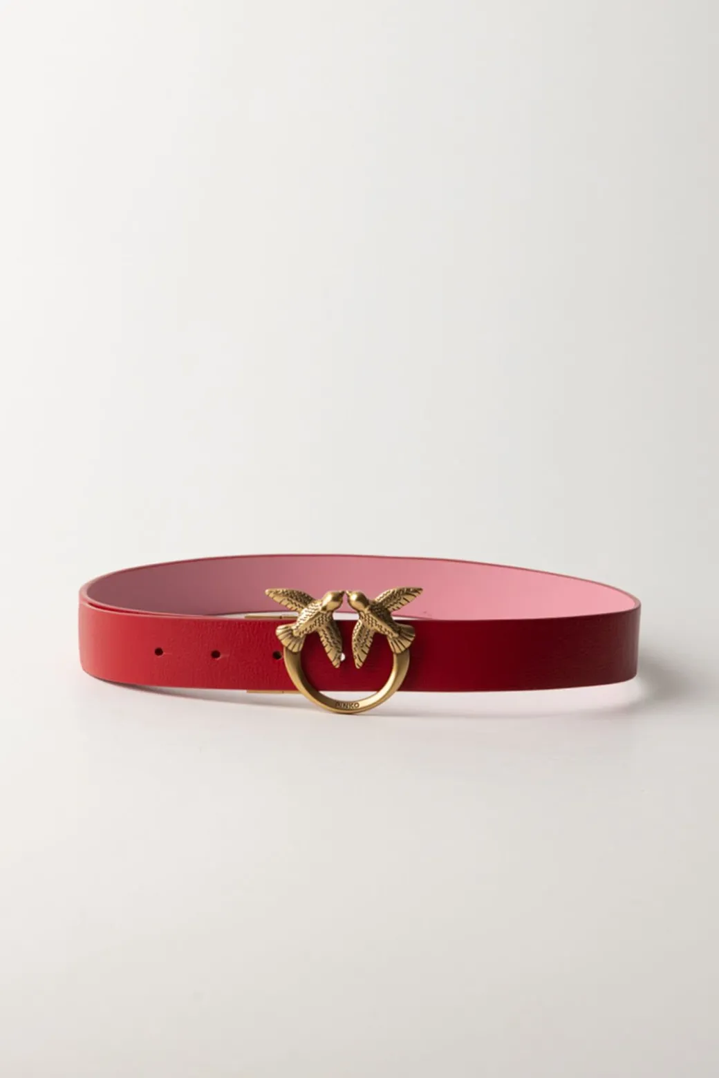 Donna Pinko Cintura Love Birds In Pelle
