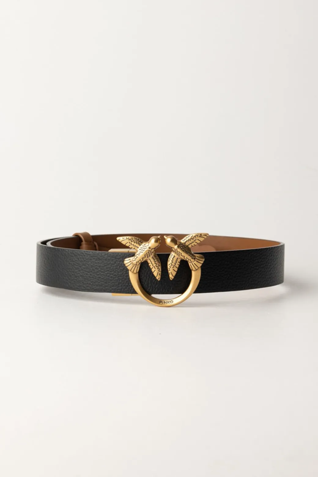 Donna Pinko Cintura Love Birds In Pelle