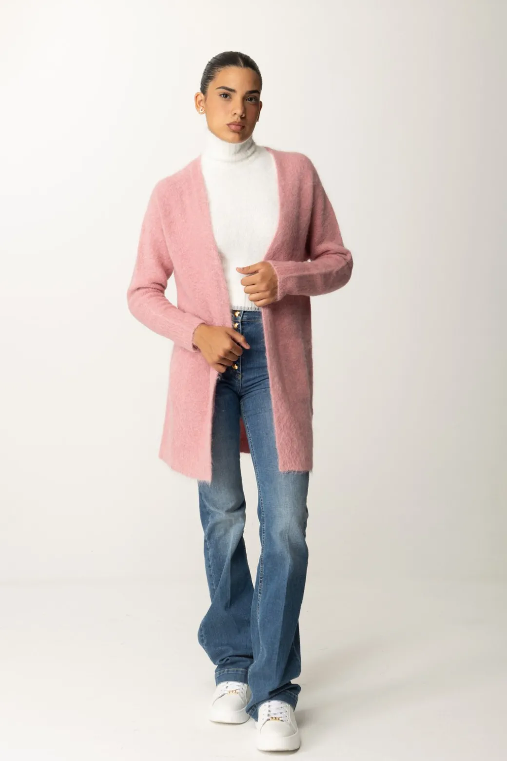 Donna Pinko Dolcevita Smanicato In Mohair