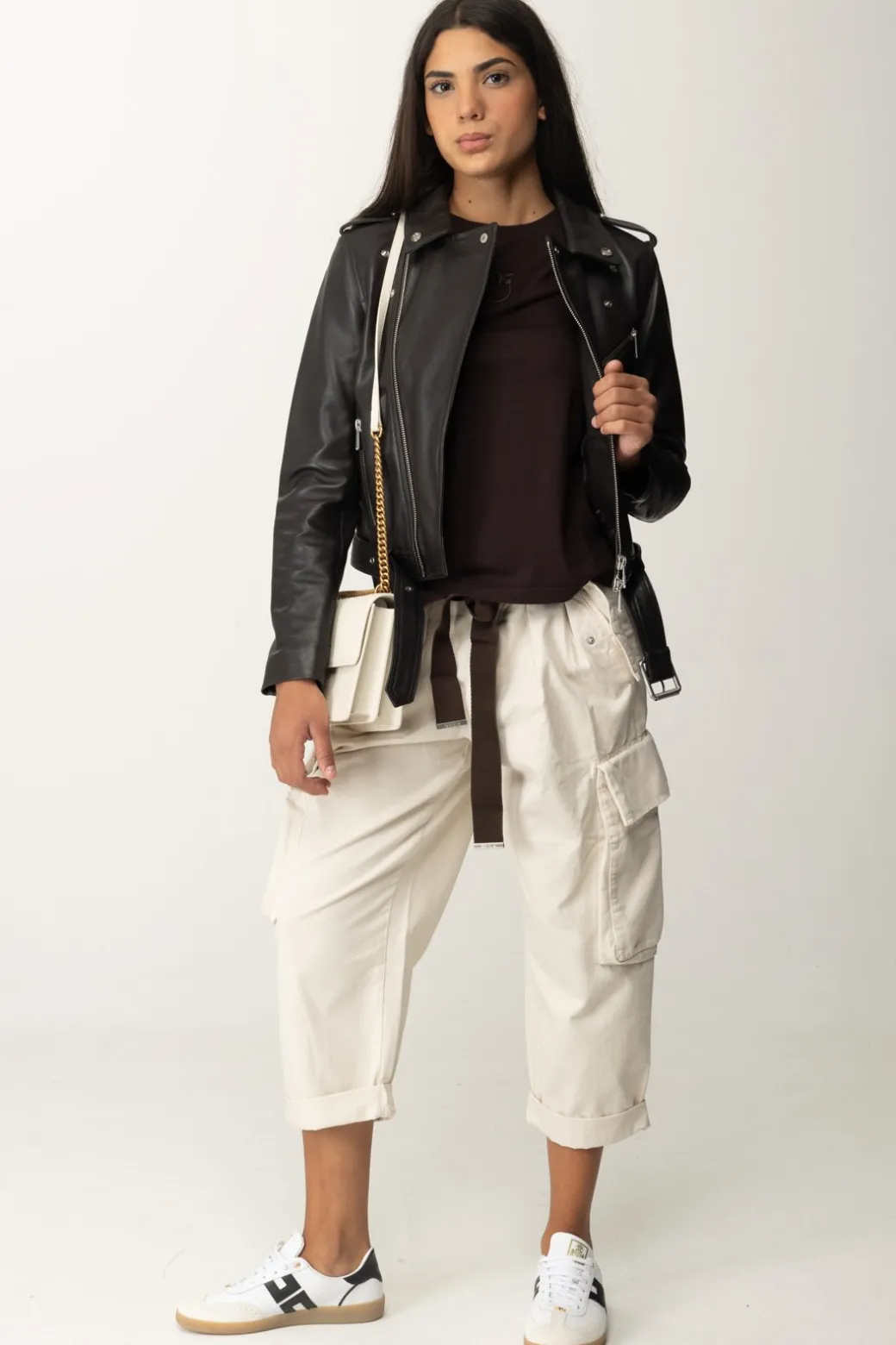 Donna Pinko Giacca Costa Rica In Pelle