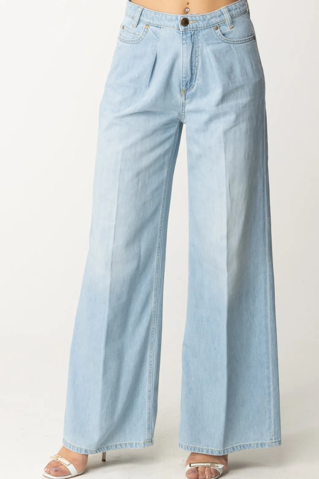 Donna Pinko Jeans a Palazzo Lavaggio Chiaro