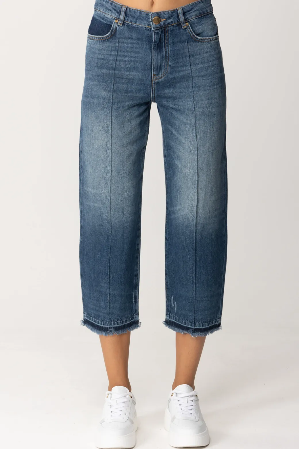 Donna Pinko Jeans Cropped Boyfriend