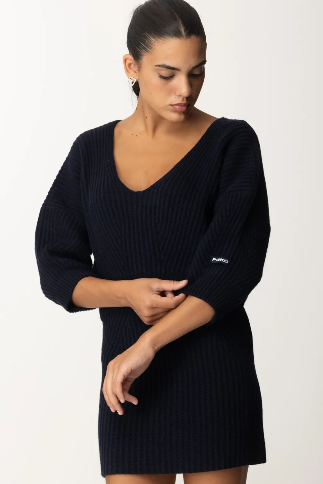 Donna Pinko Maglia Corta a Costine