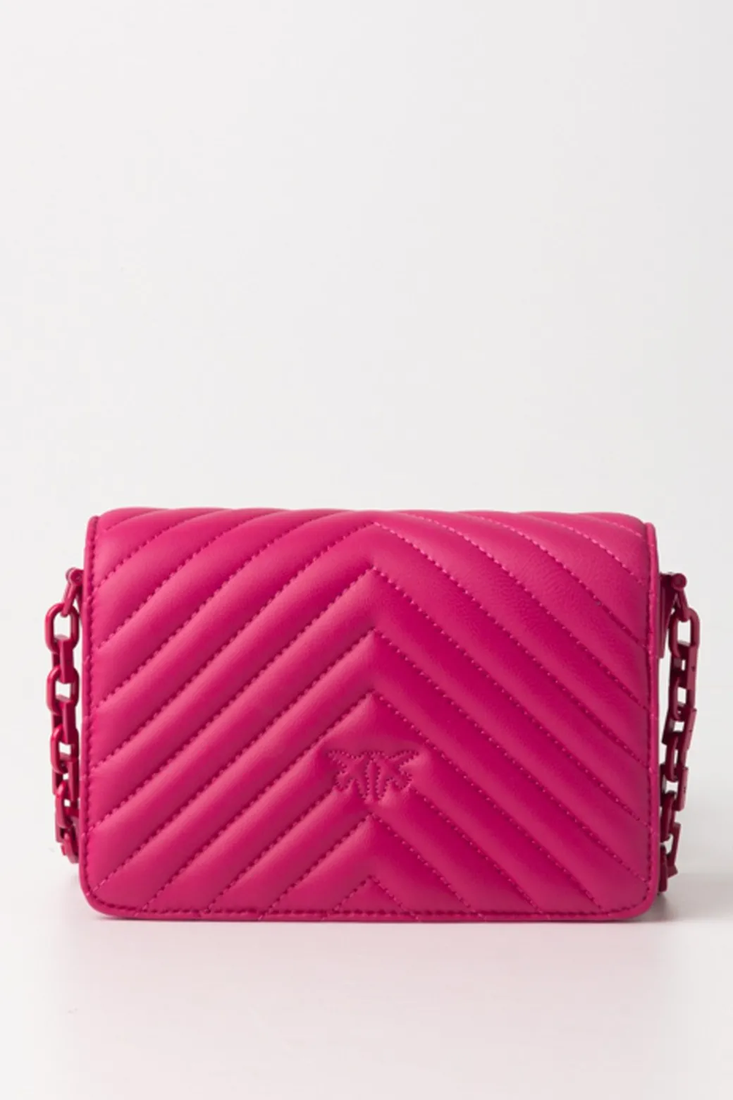 Donna Pinko Mini Love Bag Click Trapuntata ChevronPINK -BLOCK COLOR