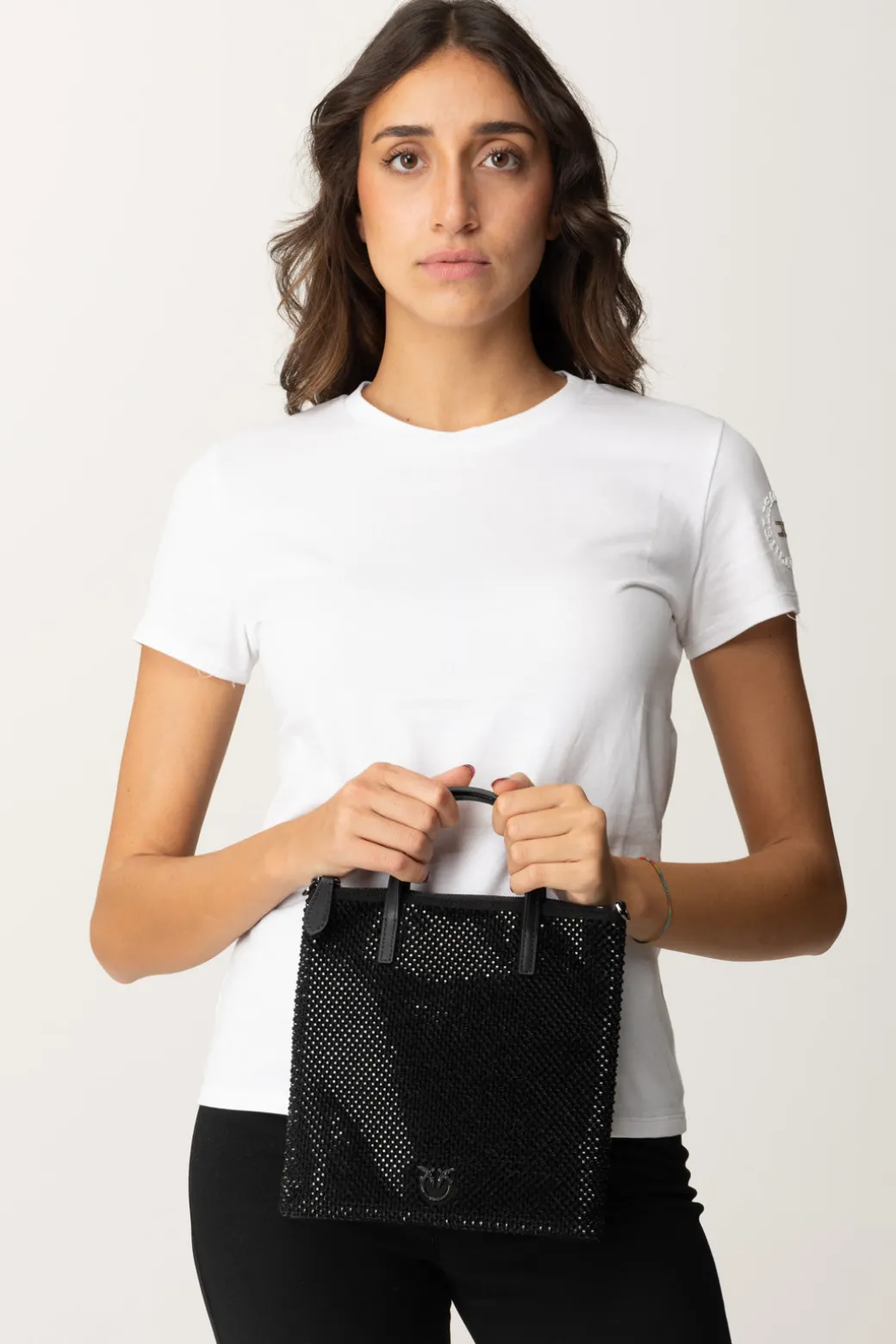 Donna Pinko Mini Shopper Strass Gioiello