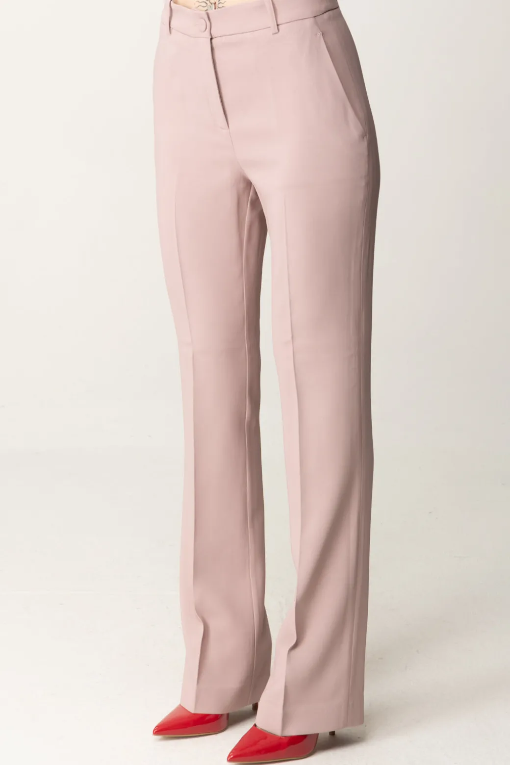Donna Pinko Pantaloni a Zampa In Cady Tecnico