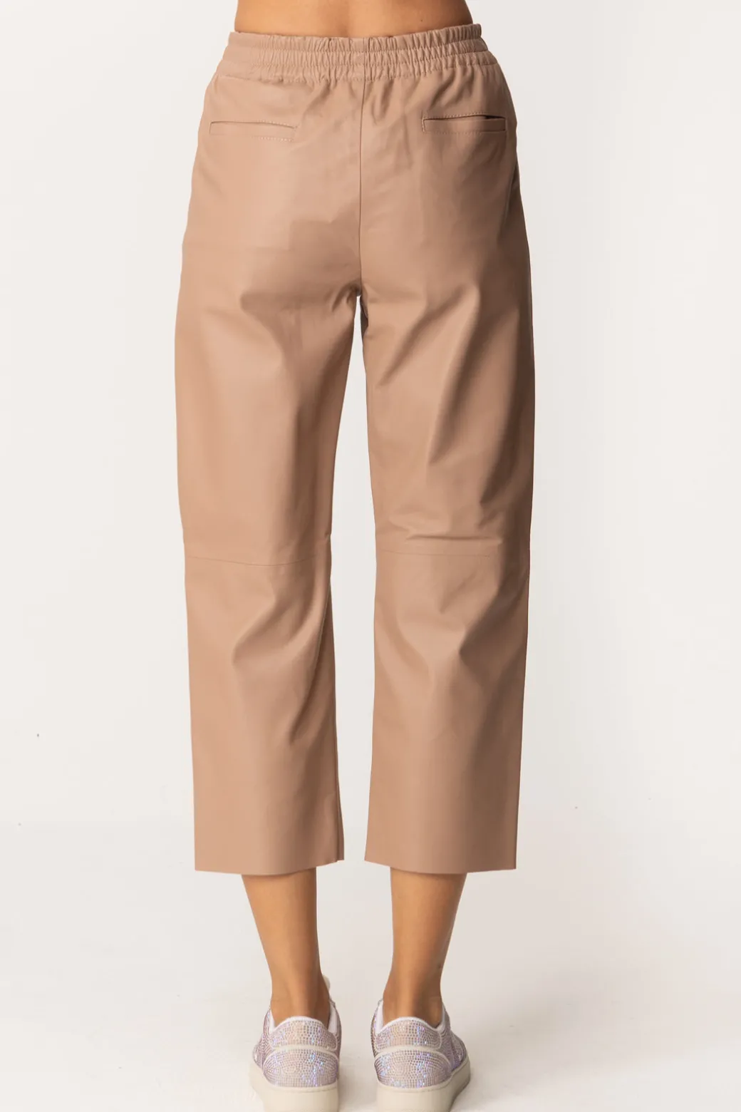 Donna Pinko Pantaloni In Pelle con Elastico