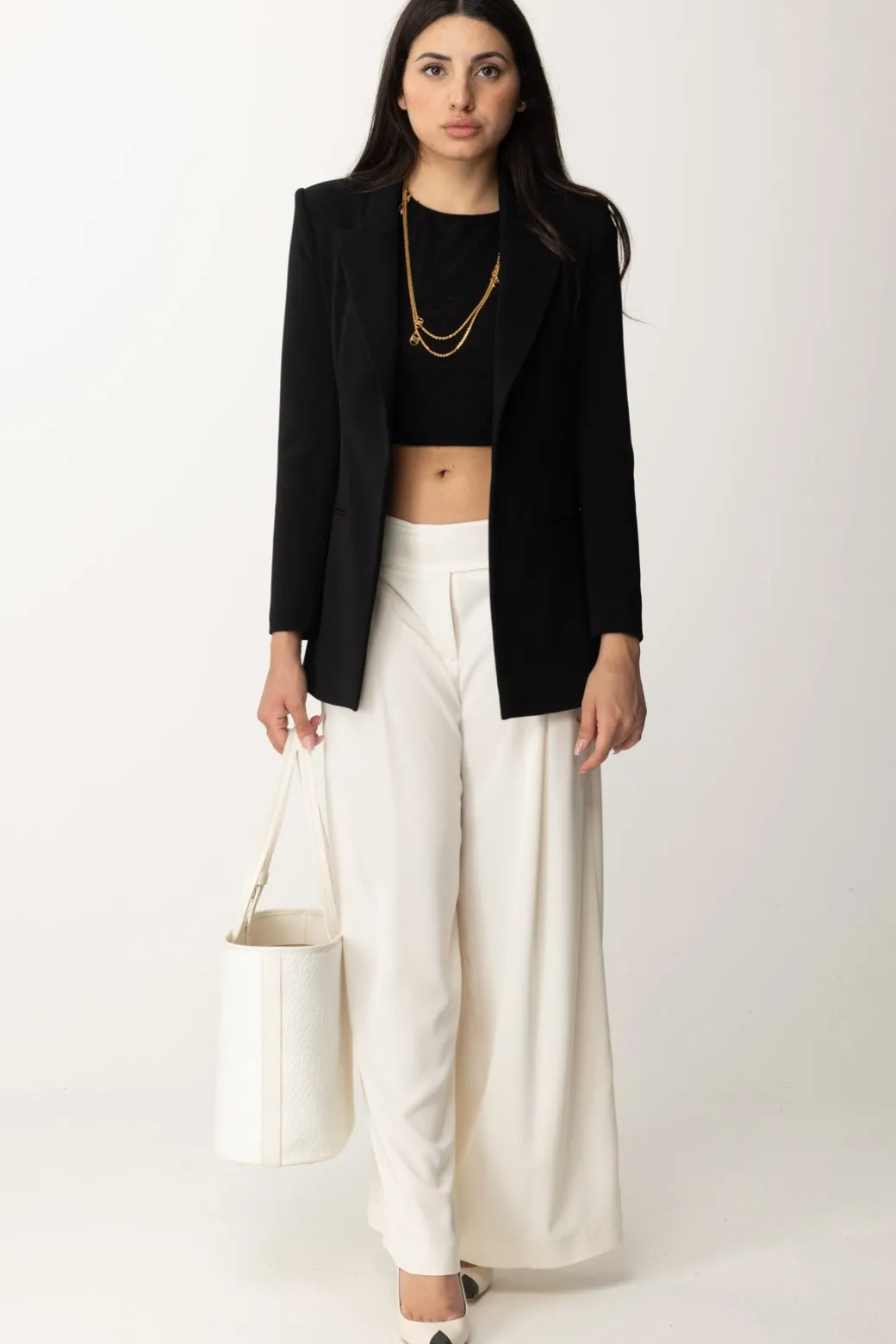 Donna Pinko Pantaloni In Satin Effetto Opaco