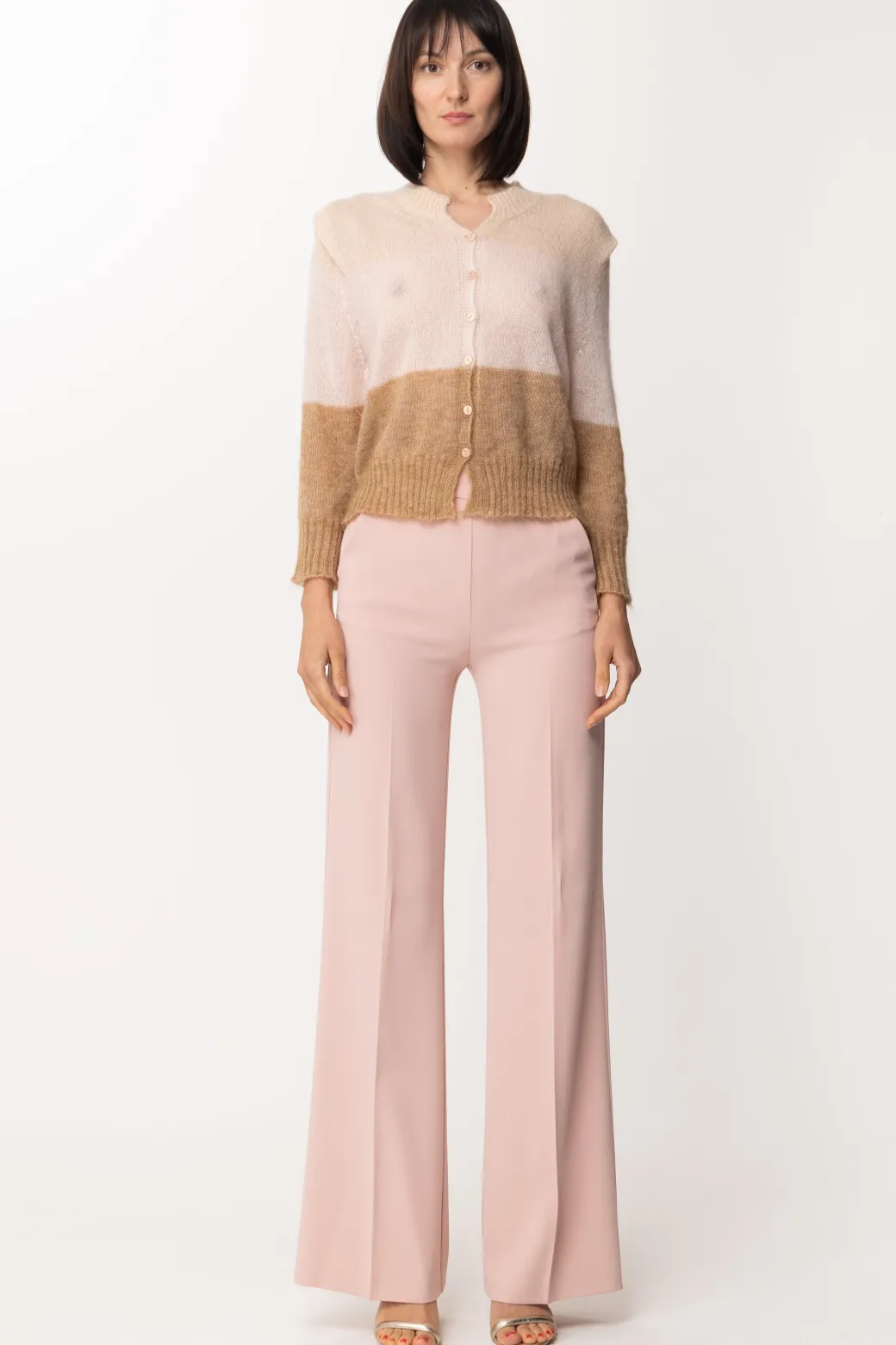 Donna Pinko Pantaloni Palazzo a Vita Alta