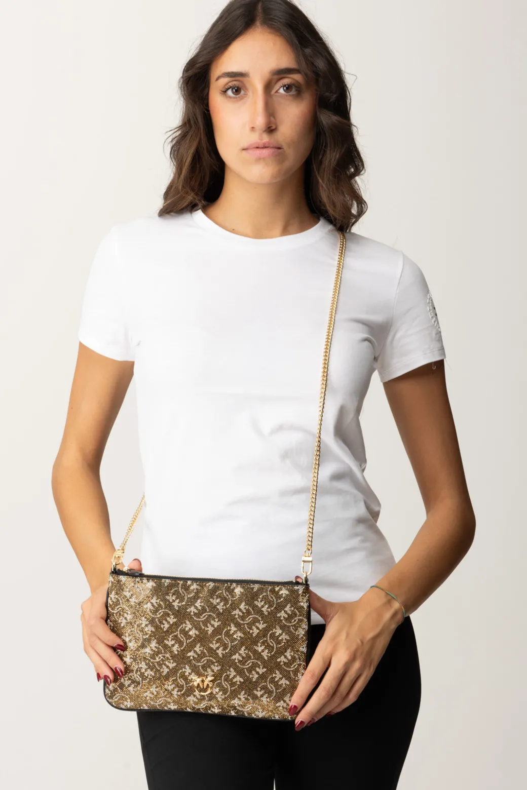 Donna Pinko Pochette Strass Monogram
