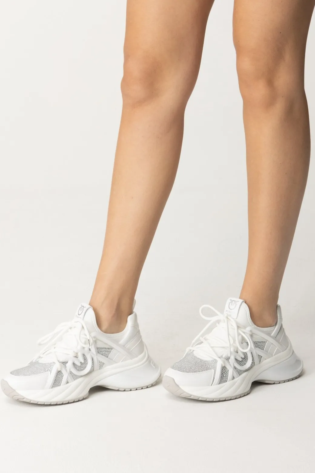 Donna Pinko Sneakers con Logo e Strass