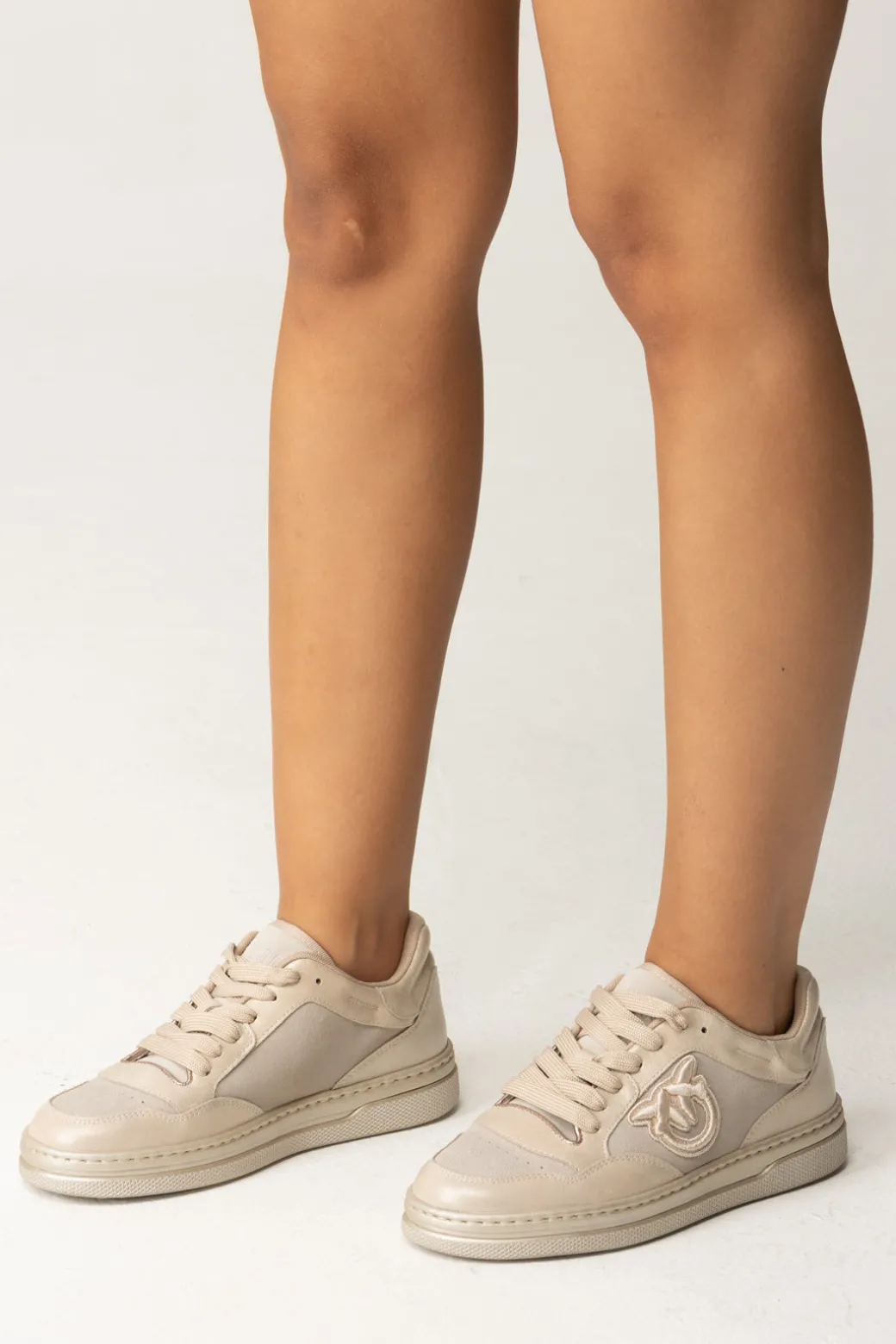 Donna Pinko Sneakers con Logo Laminate In Suede