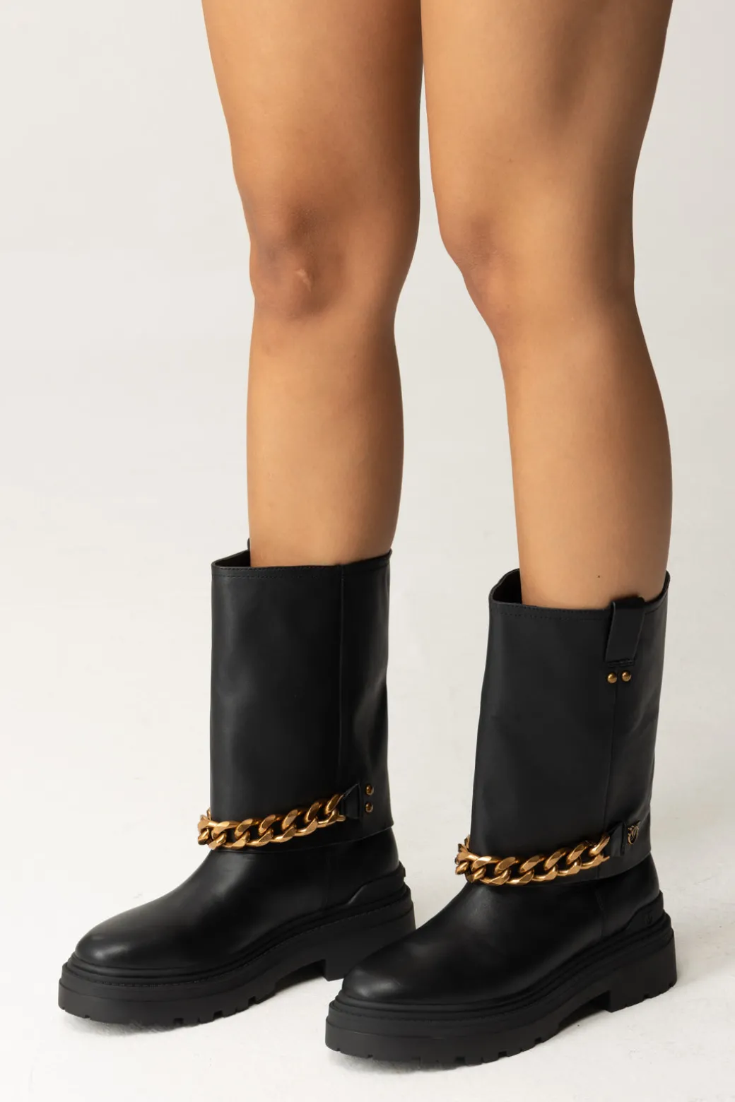 Donna Pinko Stivaletti con Catena Gold