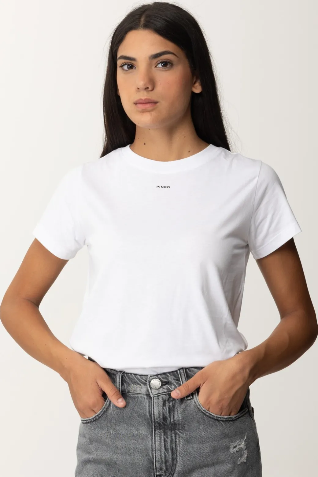 Donna Pinko T-shirt con Mini Logo Lettering