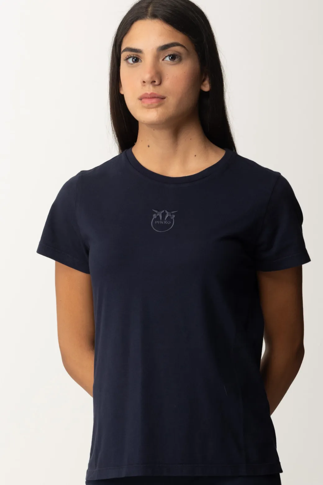 Donna Pinko T-shirt con Ricamo Love Birds