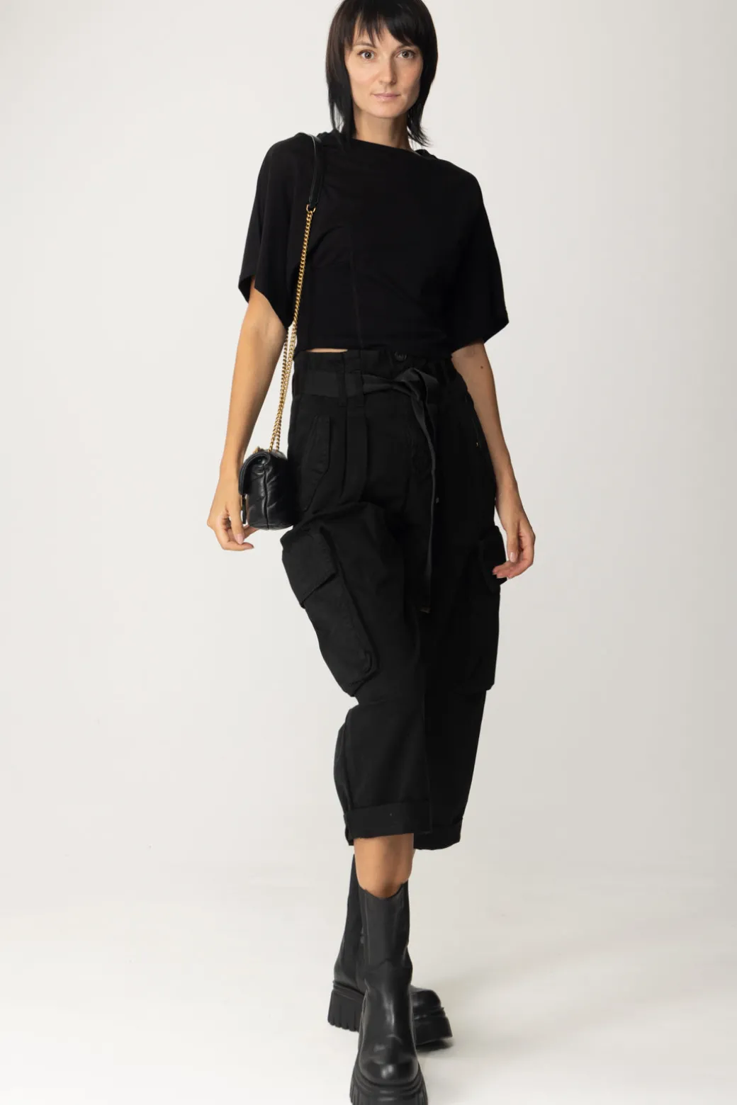 Donna Pinko T-shirt Corta con Maniche Ampie
