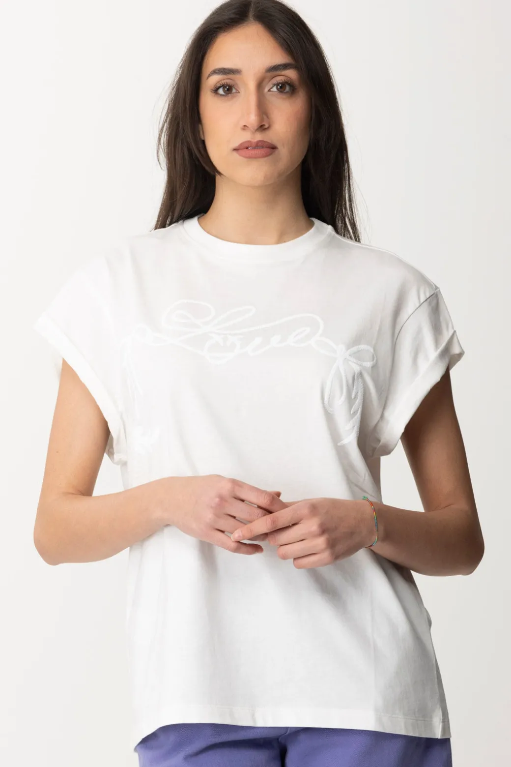 Donna Pinko T-shirt Stampa Love Telesto