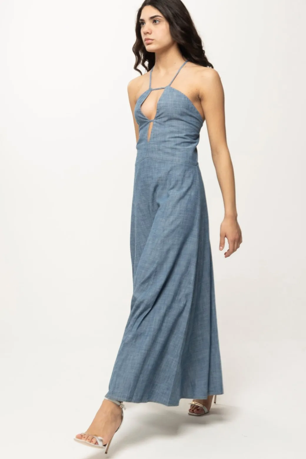 Donna Semicouture Abito Lungo In con Cut-out Artemia