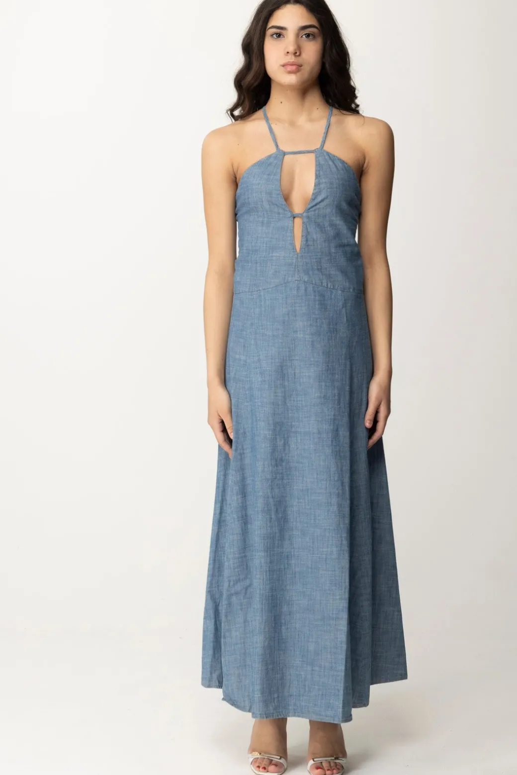 Donna Semicouture Abito Lungo In con Cut-out Artemia