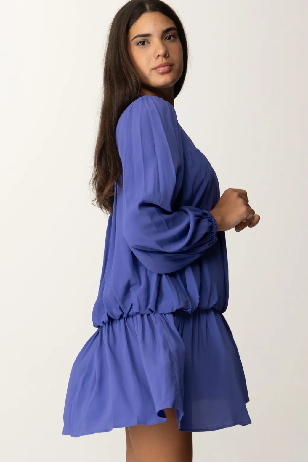 Donna Semicouture Abito Mini con Arricciature Annalou