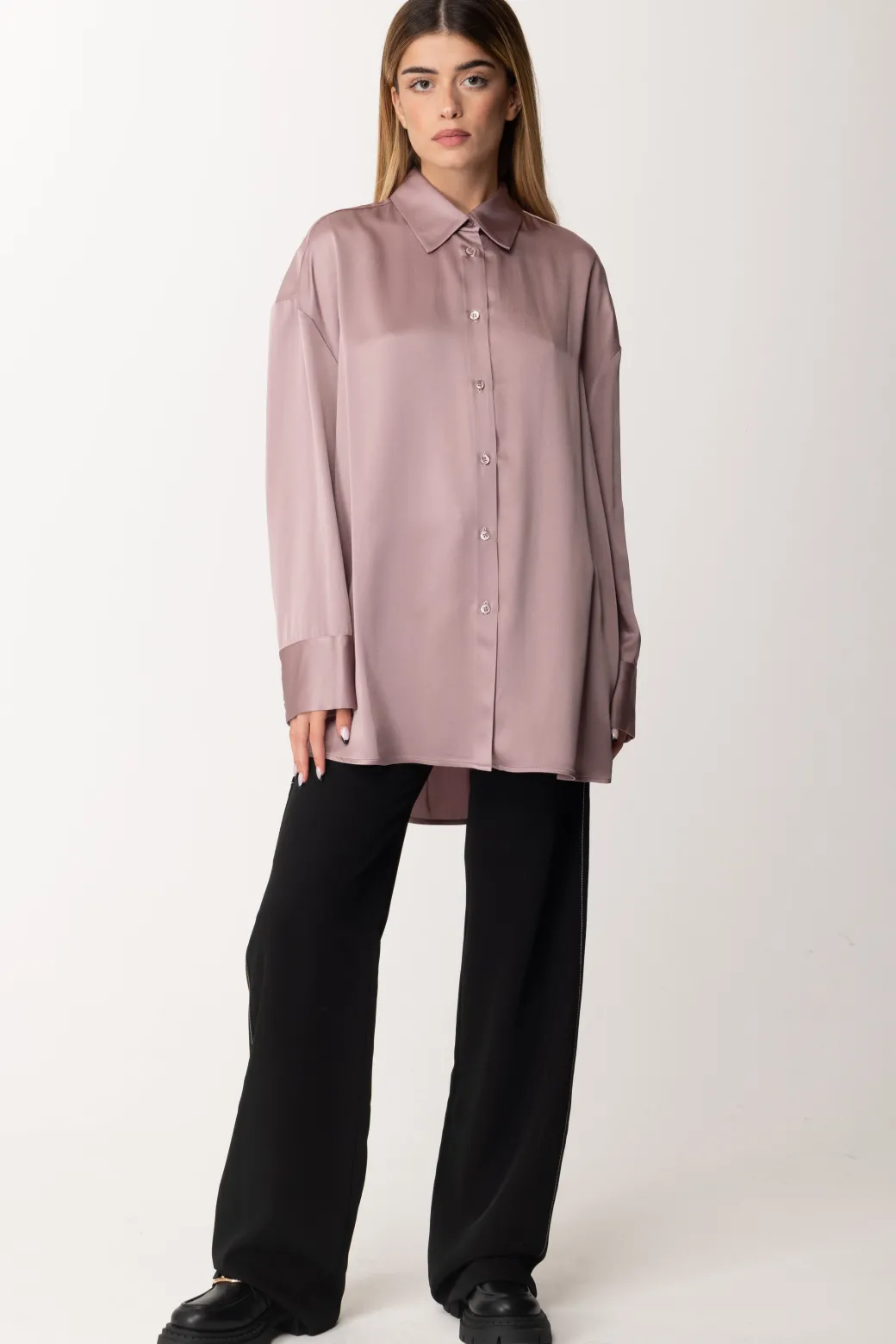 Donna Semicouture Camicia Satinata