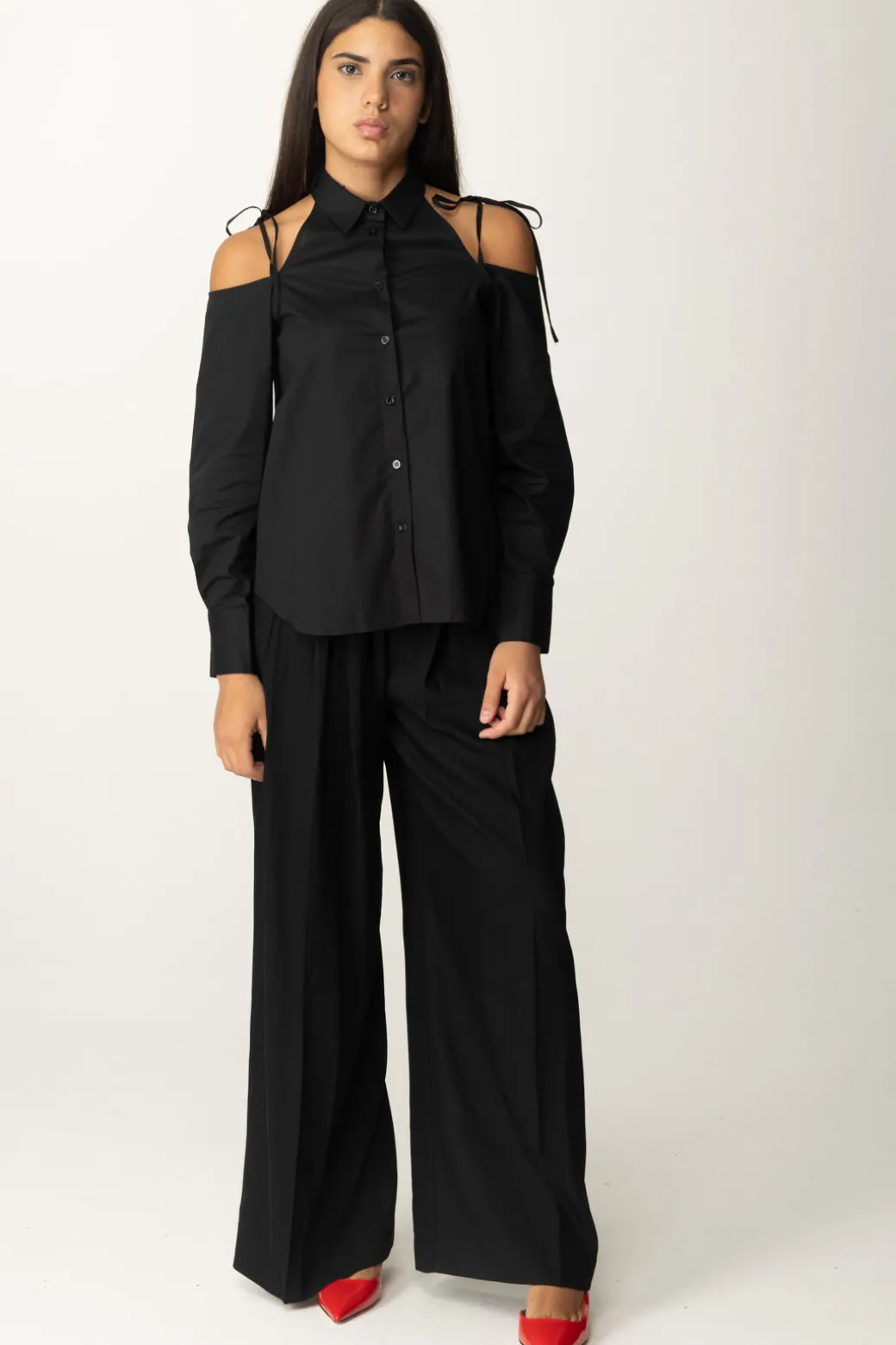 Donna Semicouture Camicia Stella con Cut-out
