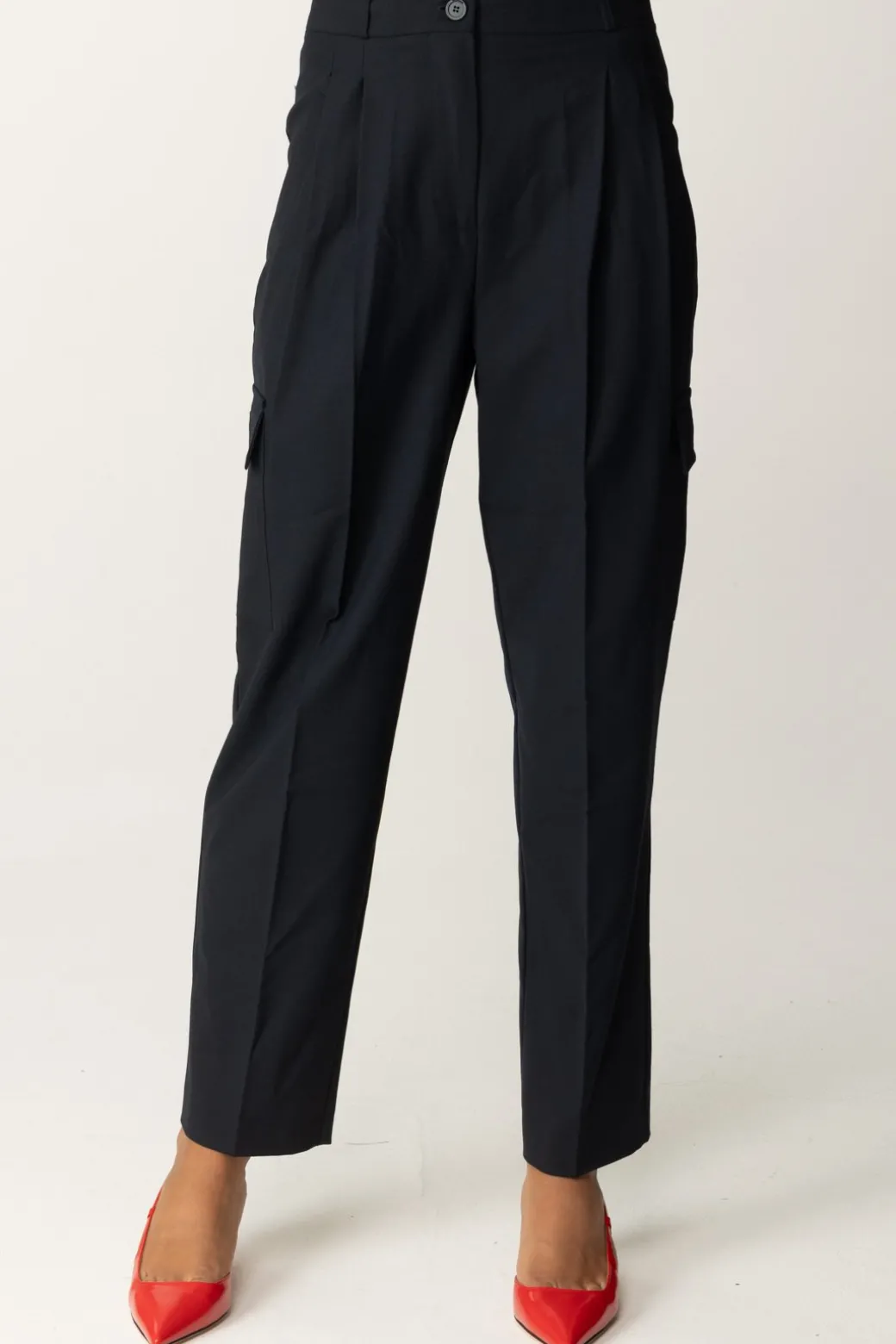 Donna Semicouture Pantaloni In Fresco Lana Tasconati Giusy