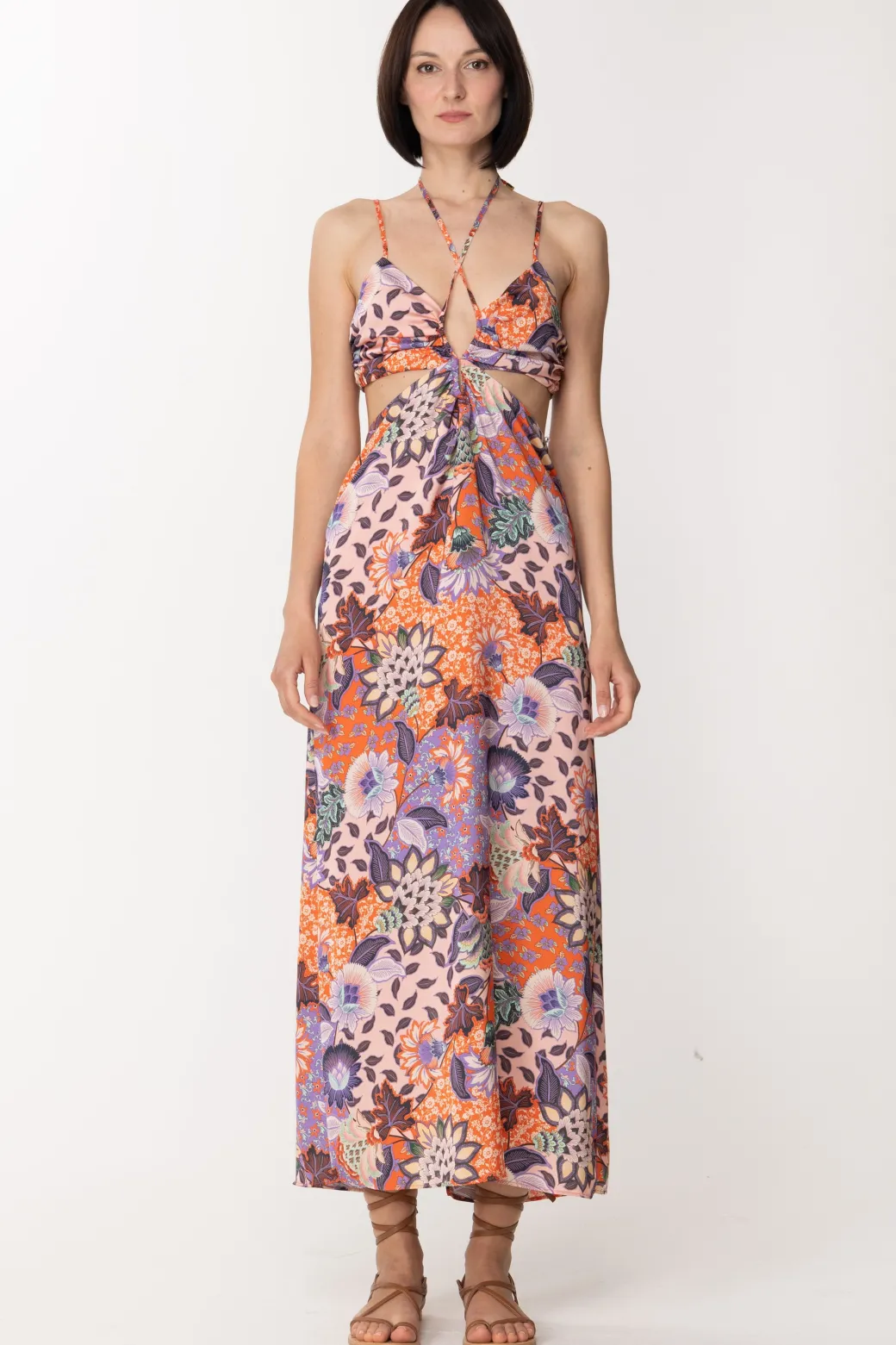 Donna Simona Corsellini Abito Fantasia con Cut Out