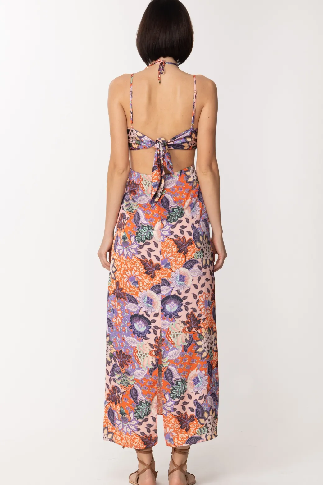 Donna Simona Corsellini Abito Fantasia con Cut Out