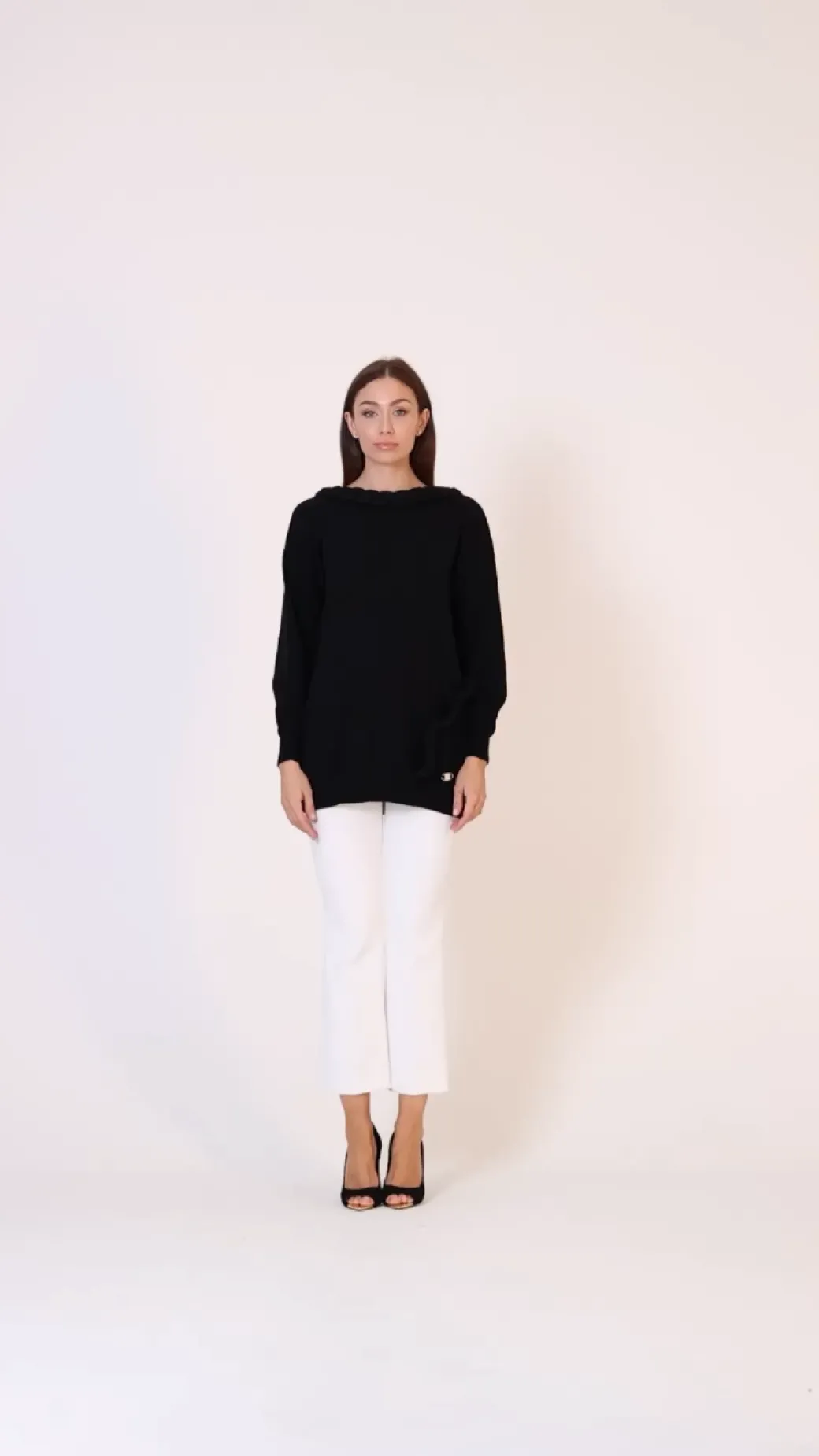 Donna Simona Corsellini Maglia con Dettagli Intrecciati