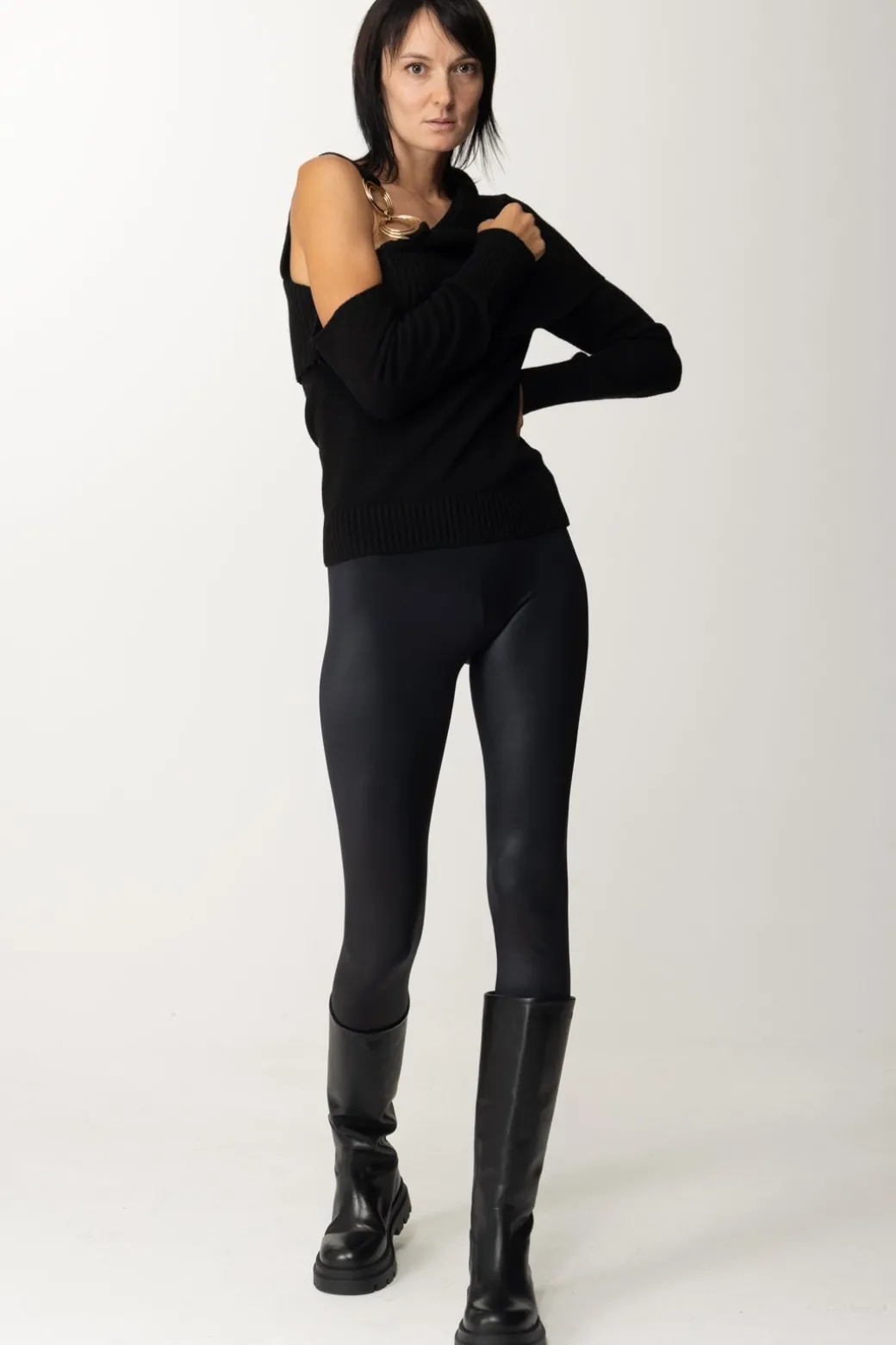 Donna Simona Corsellini Maglia Monospalla con Gioiello