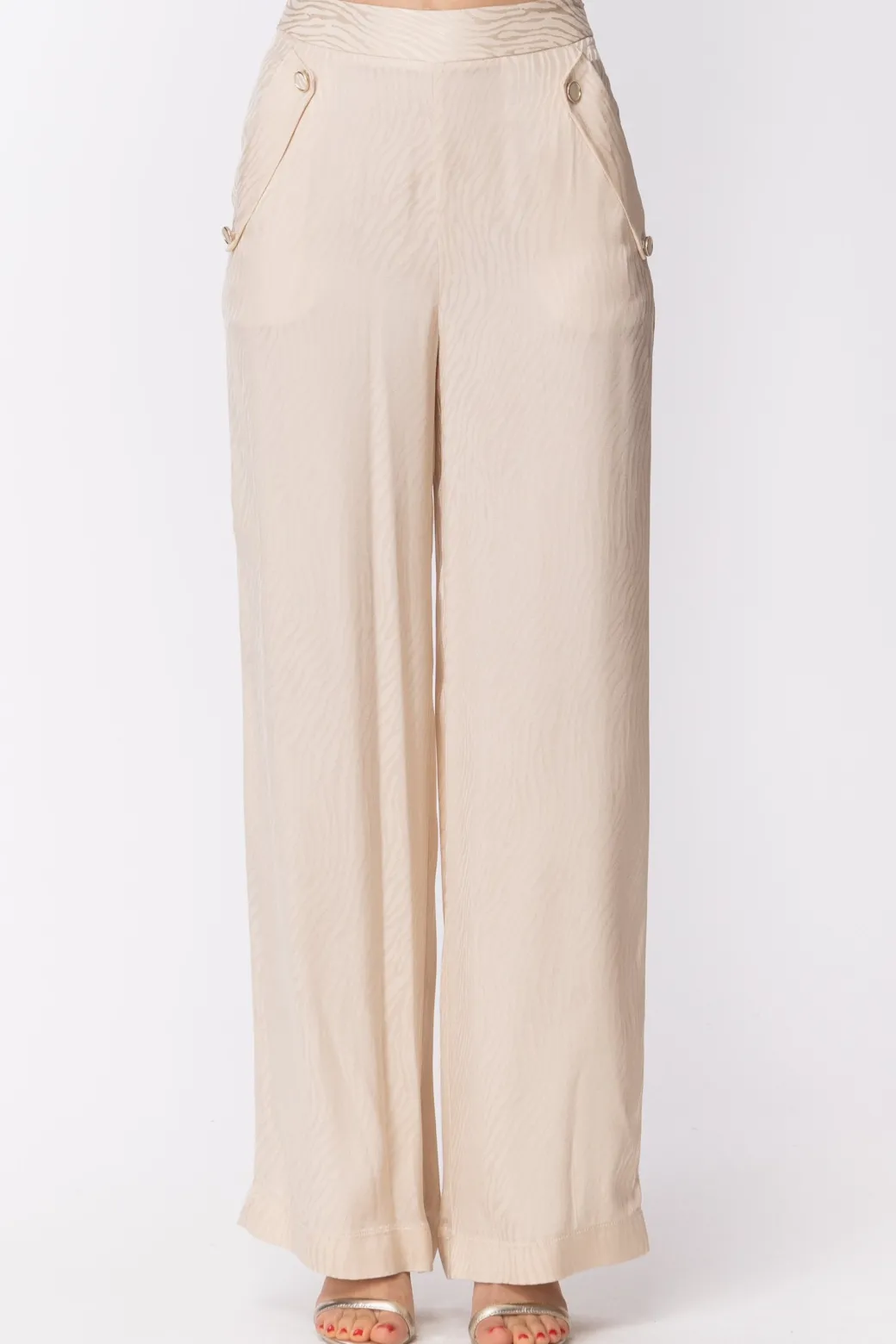 Donna Simona Corsellini Pantaloni Ampi con Tasche Laterali