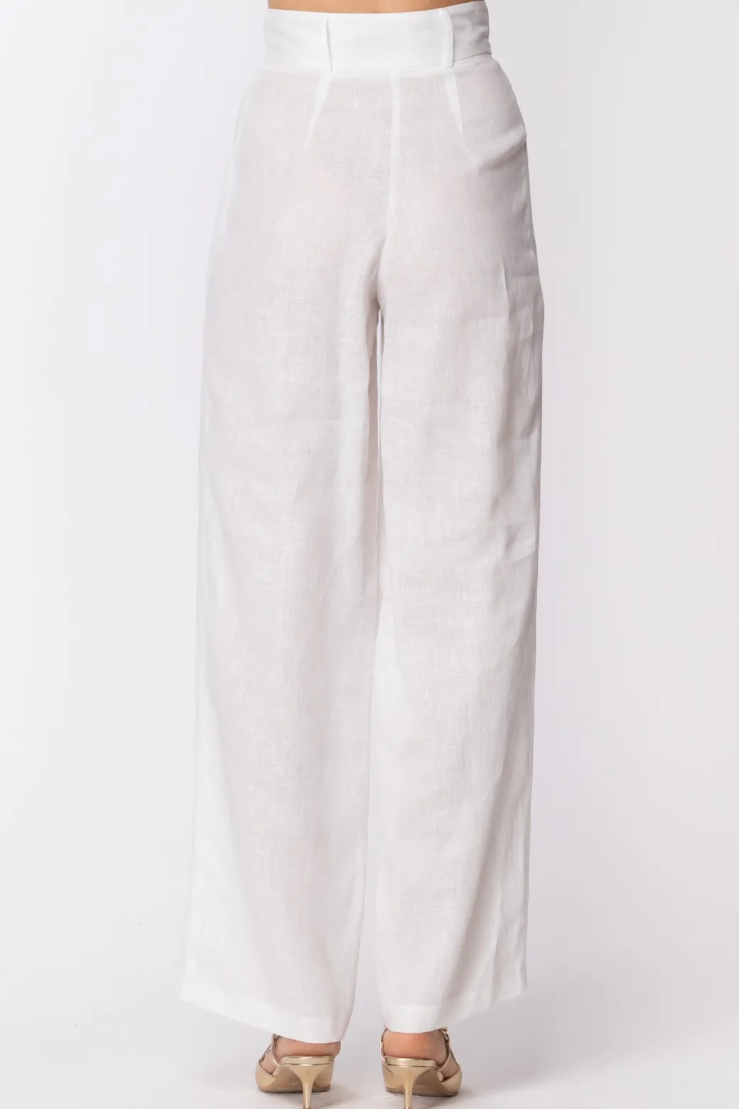 Donna Simona Corsellini Pantaloni Ampi In Lino