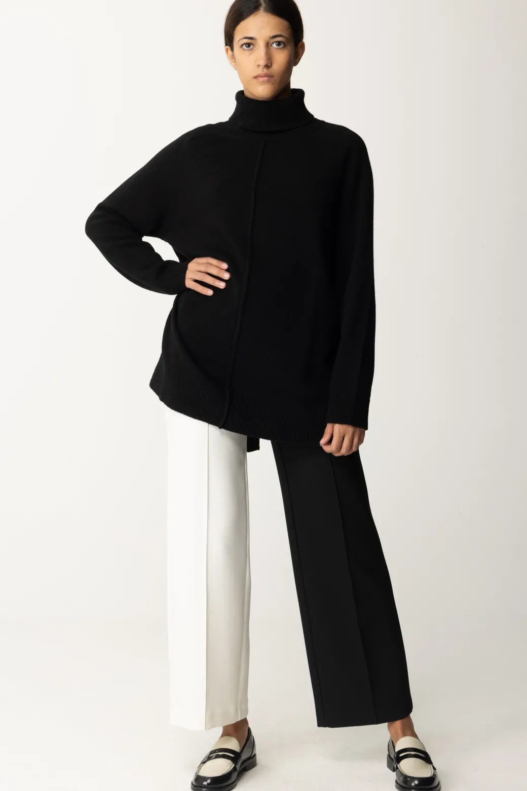 Donna Simona Corsellini Pantaloni Bicolore Wide-leg