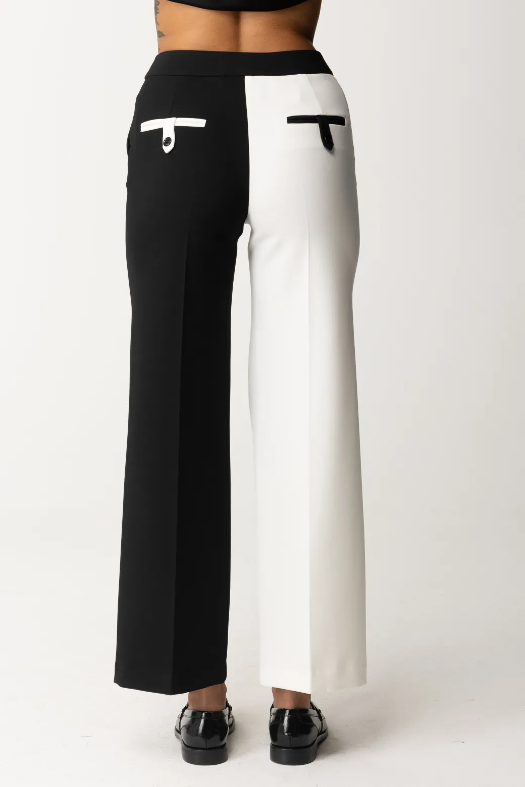 Donna Simona Corsellini Pantaloni Bicolore Wide-leg