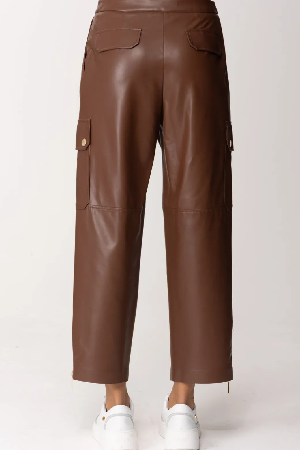 Donna Simona Corsellini Pantaloni Wide Leg con Tasche e Zip