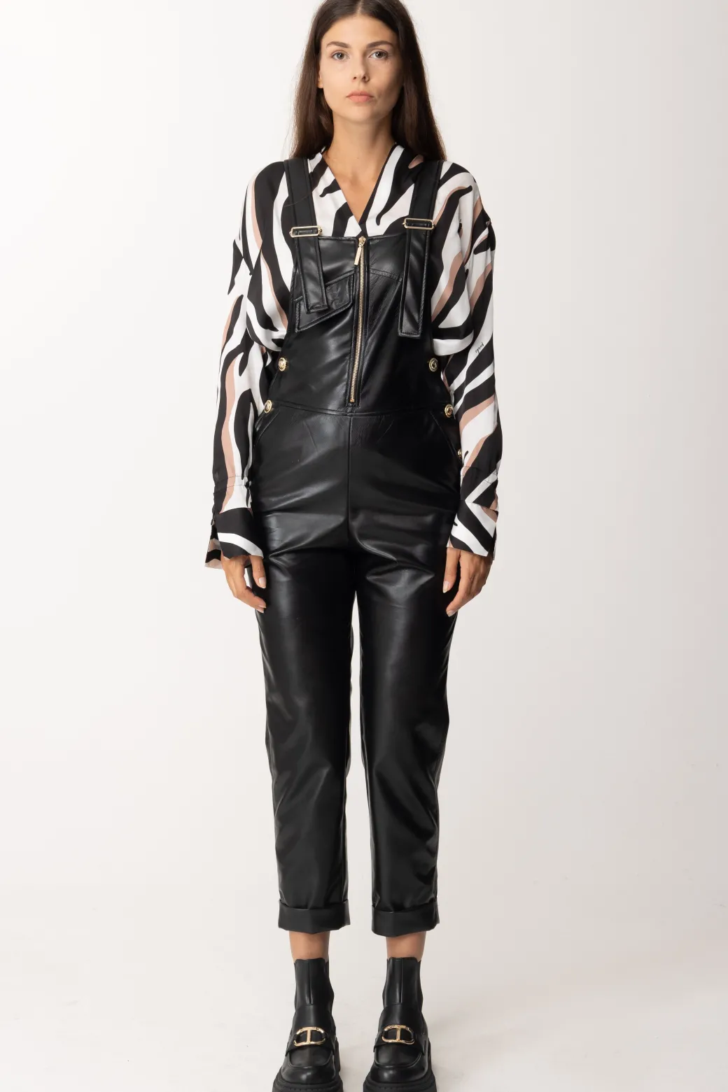 Donna Simona Corsellini Salopette In Pelle