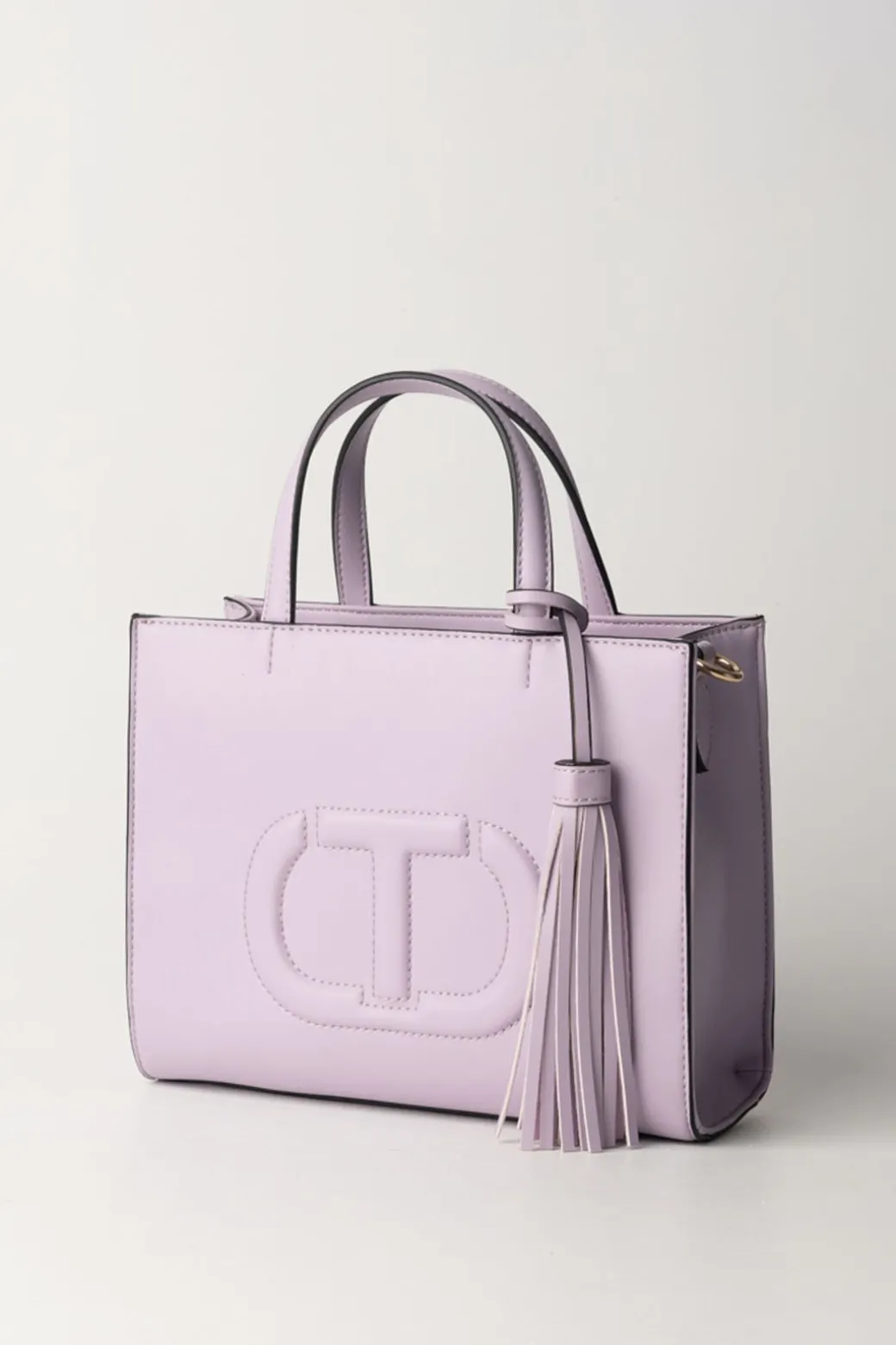 Donna Twin-set Borsa a Tracolla In Paglia e Pelle